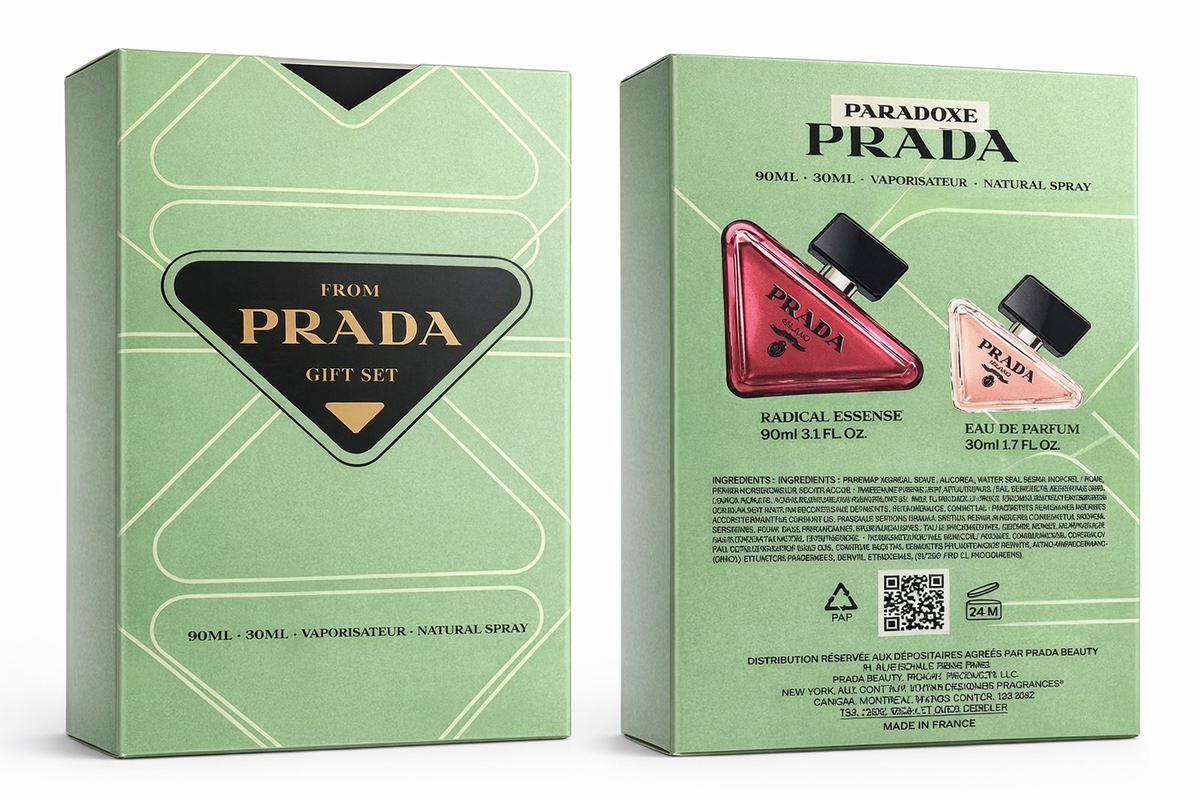 Prada Paradoxe gift set box green  for women 1*30ml 1*90ml